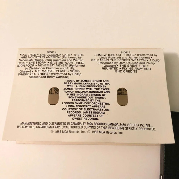 Vintage 1986 An American Tail Music Motion Picture Soundtrack Cassette Tape - Picture 9 of 10